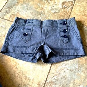 Express size 4 shorts. Blue with thin white stripes